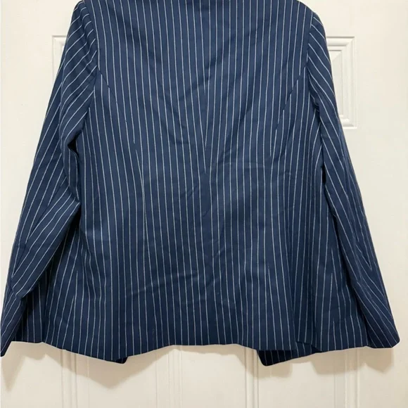 Cato Blue Tailored Blazer with Pinstripe Design - Picture 3 of 7